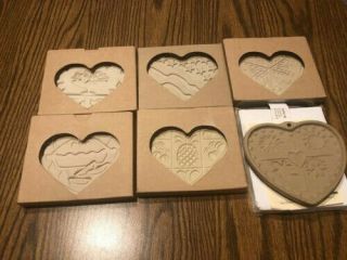 Pampered Chef Heart Cookie Molds with Metal Holder - Choose 4 Molds 2