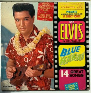 Ex 1961 Orig Elvis Presley Blue Hawaii Lp 1st Lpm2426 Can 