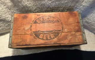 Vintage Wooden/metal Rhinelander Brewing Company Beer Box Crate Case Wisconsin