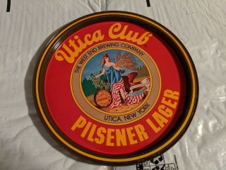 10 3/4 " Vintage Utica Club Beer Serving Tray West End Brewing Co York Lager