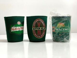 3x Rare Stubby Holders Vintage Victoria Bitter (vb) Perfect For Mancave