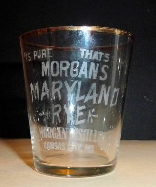 Pre Prohibition Shot Glass 1910s Morgan 