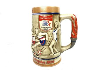 Anheuser - Busch Budweiser 1984 La Olympic Stein Diving Soccer Cycling Boxing Gymn