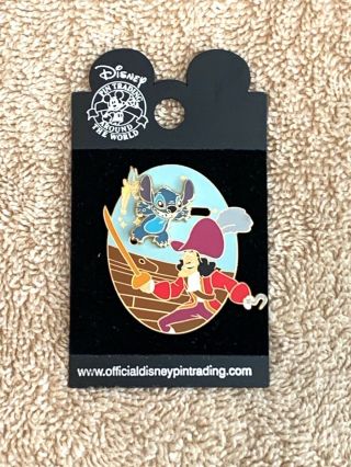 2005 Stitch Invades Series Peter Pan With Tinker Bell & Captain Hook Disney Pin