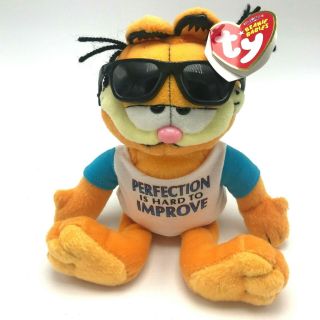 Ty Garfield Perfectly Lovable Beanie Baby Plush 9 " Tag Attached