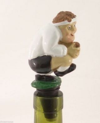 Rugby Scrum Wine Saver Bottle Stopper / Novelty Cake Decoration,  Gift Box
