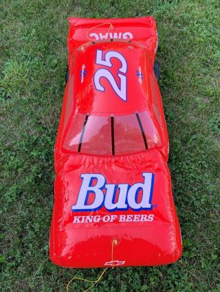 Budweiser Beer Inflatable NASCAR Race Car 25 K Schrader Vintage 1993 Large 2