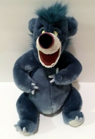 Disney Store Plush Blue Baloo Bear The Jungle Book 12 " Stuffed Animal Toy