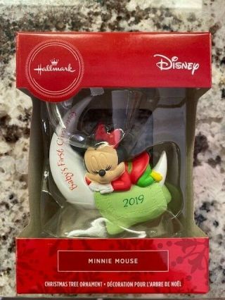 2019 Hallmark Christmas Tree Ornament Disney Minnie Mouse Baby 