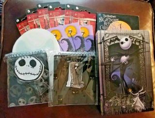 13 Nightmare Before Christmas Collectibles 2 Notebooks 6 Sticker Books 1 Decal,