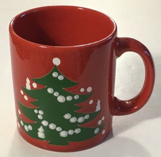 Waechtersbach Christmas Tree Red And Green Coffee Mug / Tea Cup - W.  Germany
