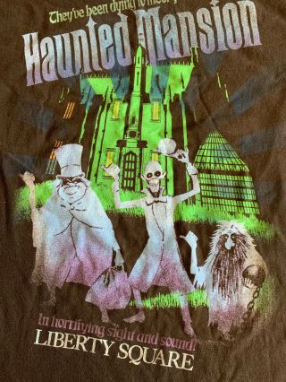 Disney Parks Disneyland T Shirt Haunted Mansion Hitchhiking Ghosts Mens M