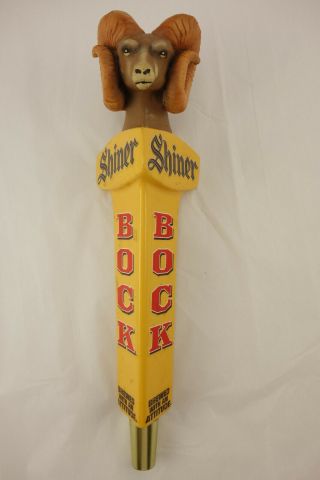 Vintage Bock Shiner Rams Head Beer Advertising Tap Handle Bar Pull Knob 11 1/4 "
