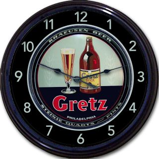 Wm Gretz Brewing Co Philadelphia Pa Beer Tray Wall Clock Ale Brew Man Cave 10 "