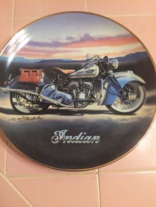Indian Motorcycle Franklin Mint/royal Doulton Limited Edition China Plate