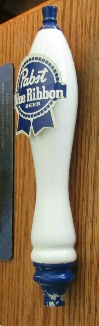 Vintage Pabst Blue Ribbon Beer Tapper Handle 11 1/2 Inch Large Pabst Logo