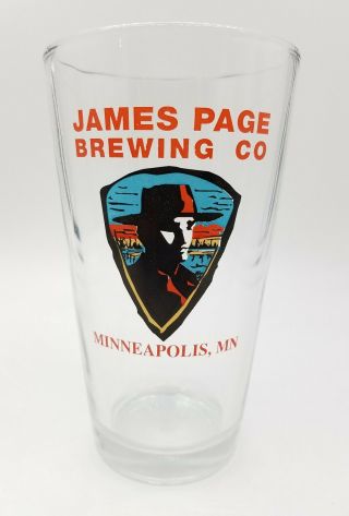 James Page Brewing Co Pint Beer Glass,  Minneapolis,  Mn