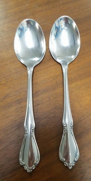 Oneida Silver Chateau Stainless Soup Or Place Spoon - Set Of Two (2) - 6 - 7/8 "
