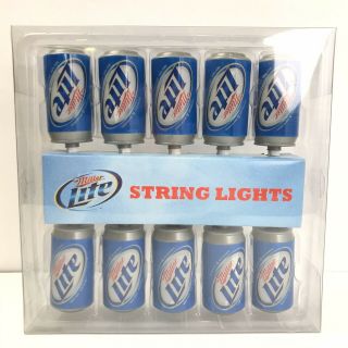 Miller Lite Beer Can String Lights [man Cave,  Tailgate,  Camping,  Bar,  Gift]
