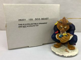 Grolier Beast Disney Beauty And The Beast Christmas Ornament W/ Box