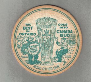 Beer Coaster - Canada - Canada Bud " The Best In Ontario " - Toronto,  Ontario