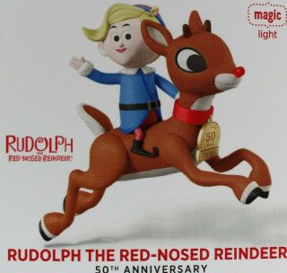Hallmark Rudolph The Red Nosed Reindeer & Hermey,  50th Anniversary 2014 Ornament