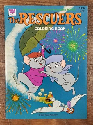 1977 Walt Disney Productions The Rescuers Whitman Children’s Coloring Book