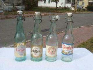 4 Vintage? Beer Bottles Iron City Beer - Light Golden Beer - Fehr 