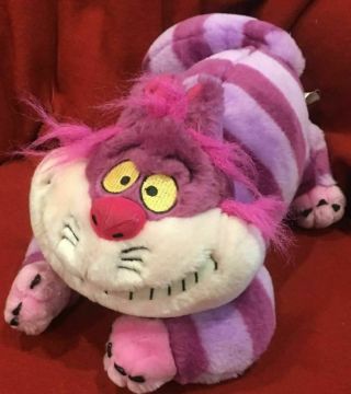 Disney Store Cheshire Cat Alice In Wonderland Plush Stuffed Hot Pink 12 " - 18 "
