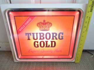 Tuborg Gold Beer Light Up Sign Bar Pub -