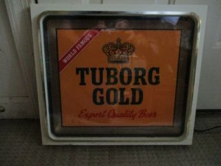 Tuborg Gold Beer Light Up Sign Bar Pub - 2