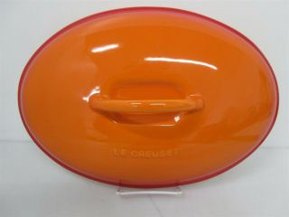 Le Creuset Flame Orange/red Ceramic/stoneware Oval Casserole Lid Only