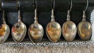 6 Vintage Salt Spoons,  Silver Plated,  