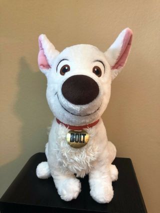 Disney Store Bolt Dog Soft Plush Toy Stuffed Animal 14 " Tall
