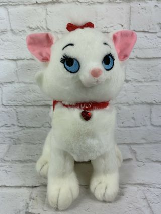 Disney Store Aristocats Marie Plush Cat July Ruby Birthstone 11 " Stuffed Animal