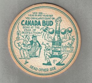 Beer Coaster - Canada - Canada Bud " Peak Of Perfection " - Toronto,  Ontario