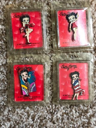 Retro Betty Boop Push Pin Character Set Of 4