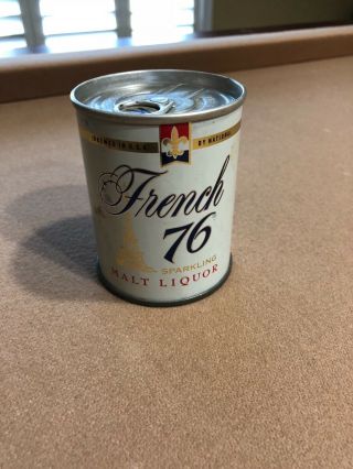 French 76 Malt Liquor National Brewing Co Baltimore 8 Oz Pull Tab Test Beer Can
