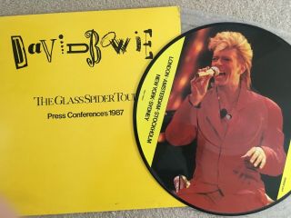 David Bowie The Glass Spider Tour Press Conferences 1987 12 " Vinyl Picture Disc