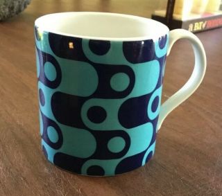 Jonathan Adler Coffee Mug Blue Geometric