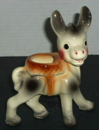 Vintage Donkey Mule Horse Pony Toothpick Holder/planter Ceramic Japan Lnc