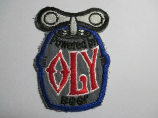 Powered By Oly Beer Patch,  Vintage,  Nos 2 1/4 X 3 1/4 Inches