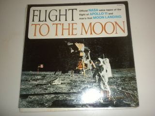 Flight To The Moon - Vinyl Lp,  Color Booklet Apollo 11 Nasa Sylvania Wow