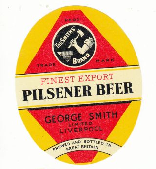 British Beer Label.  George Smith,  Liverpool