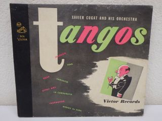 1946 Xavier Cugat Tangos 10 " /78 Rpm 4 - Disc Book - Set Rca/victor P - 83 Vg Shellac