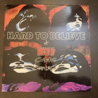 Kiss " Hard To Believe A Kiss Covers Comp " Lp Various Artists Colored Vinyl Nm -