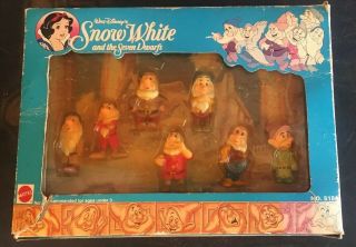 Mattel Disney Snow White And The Seven Dwarfs Pvc Figures 5184 Old Stock