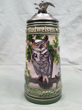 Anheuser Busch Bud Stein Birds Of Prey,  Great Horned Owl.  4th in series. 2