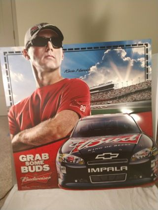 Kevin Harvick Budweiser " Grand Some Buds " Metal Sign (33 Inches Tall)
