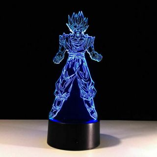 Dragonball Z Saiyan Goku 3d Desk Table Lamp Led Light Decorative Lantern